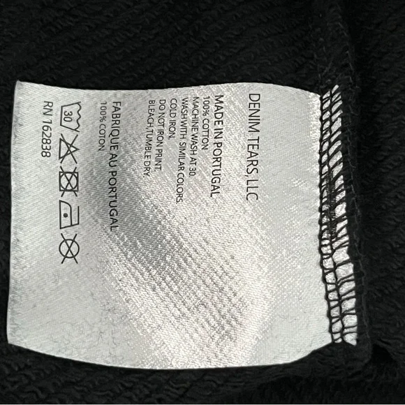 Denim Tears Black and White Floral Sweatshirt Sweaters